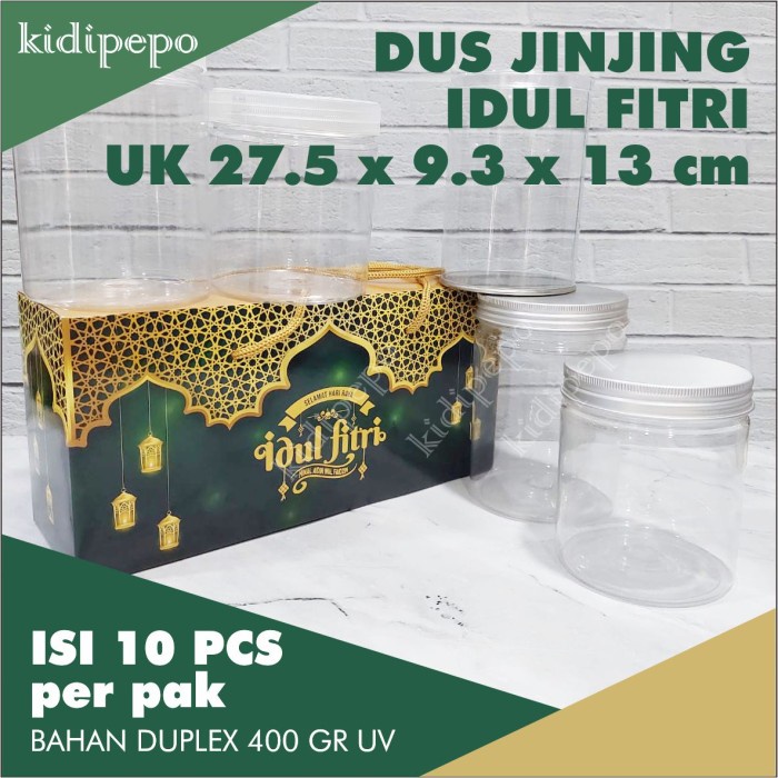 

✨ BISA COD ✨ DUS JINJING IDUL FITRI LEBARAN UKURAN 27.5 X 9.3 X 13 CM (ISI 10)