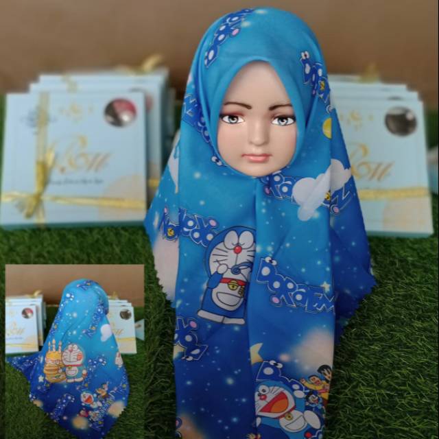 Kerudung lucu imut RM Kid's Doraemon