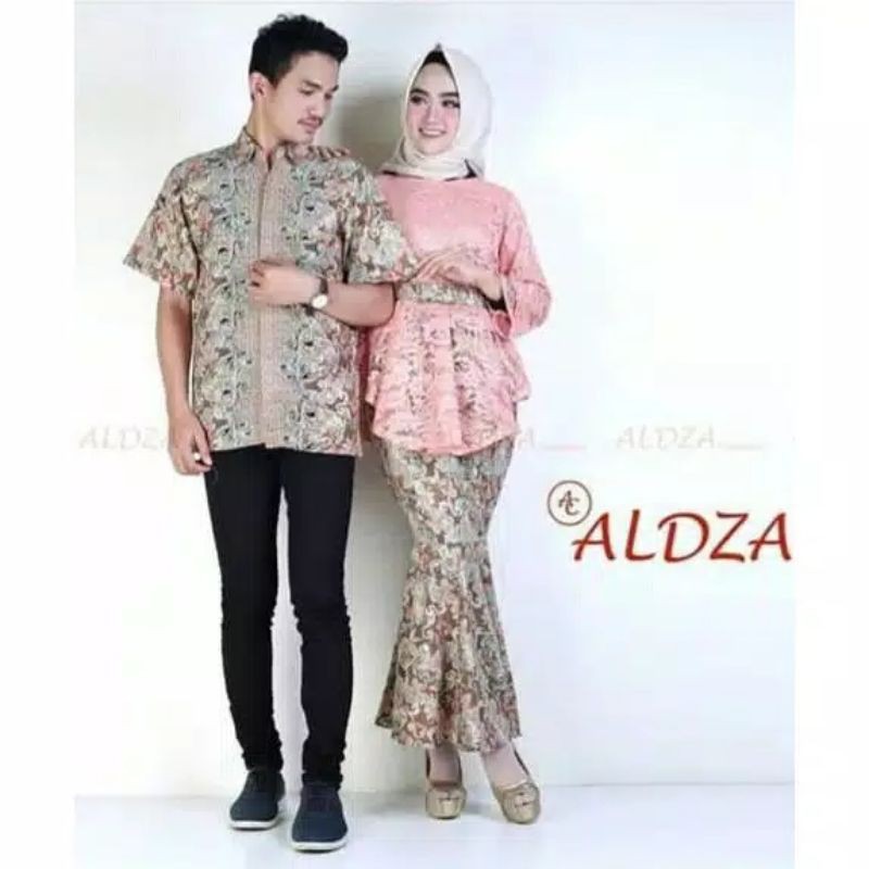 SET BAJU KEBAYA COUPLE/KEBAYA AURORA BATIK/KEMEJA SEMI SUTRA/COUPLE BATIK