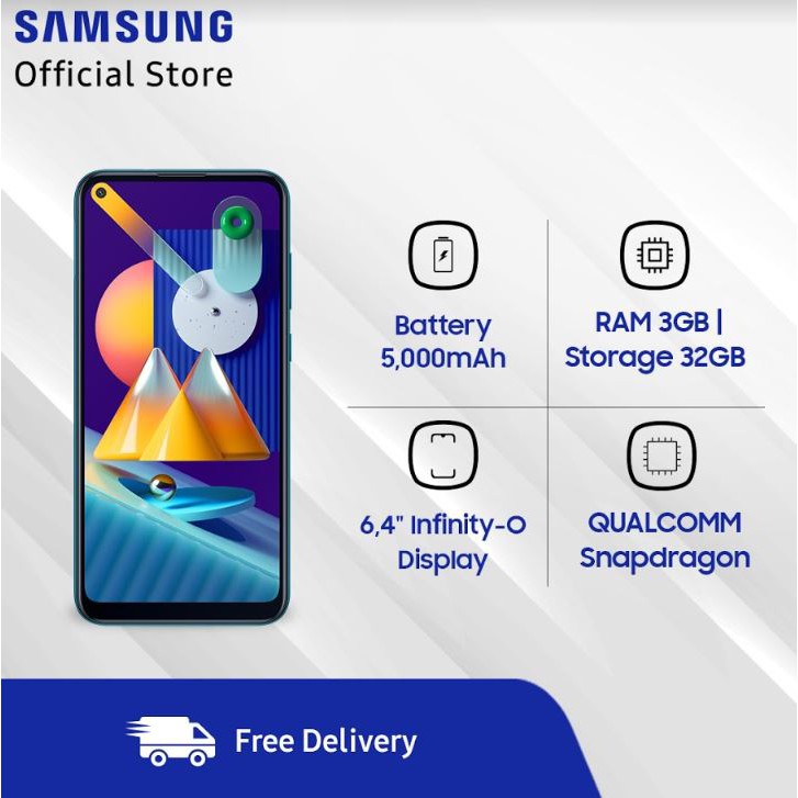 Samsung Galaxy M11 3/32 GB - Metalic Blue | Shopee Indonesia