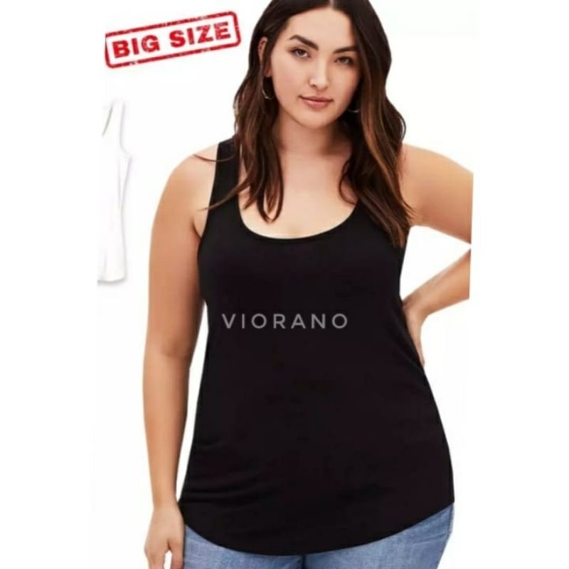 Jumbo Tanktop Singlet Tali Lebar Tentop Kaos Ld Besar Tengtop Ukuran Besar XXL Adem Super Big Size