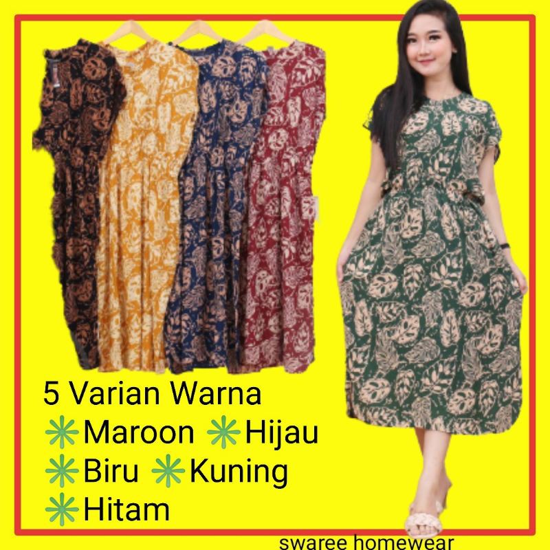 Daster Murah Baju Wanita Remaja Pakaian Perempuan Ibu menyusui Busui Friendly Batik Pekalongan Modern Bahan Rayon Manohara Kekinian