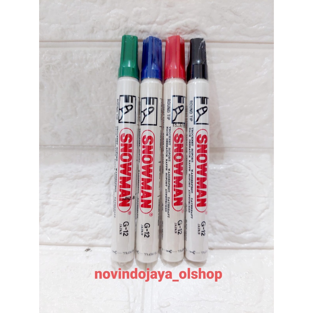 

Spidol Permanent Marker SNOWMAN G-12 - SNOWMAN MURAH