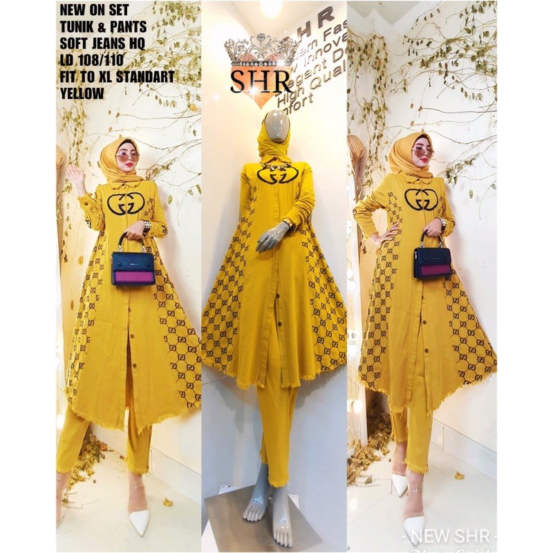 ONE SET TUNIK CELANA GC ORI SHR