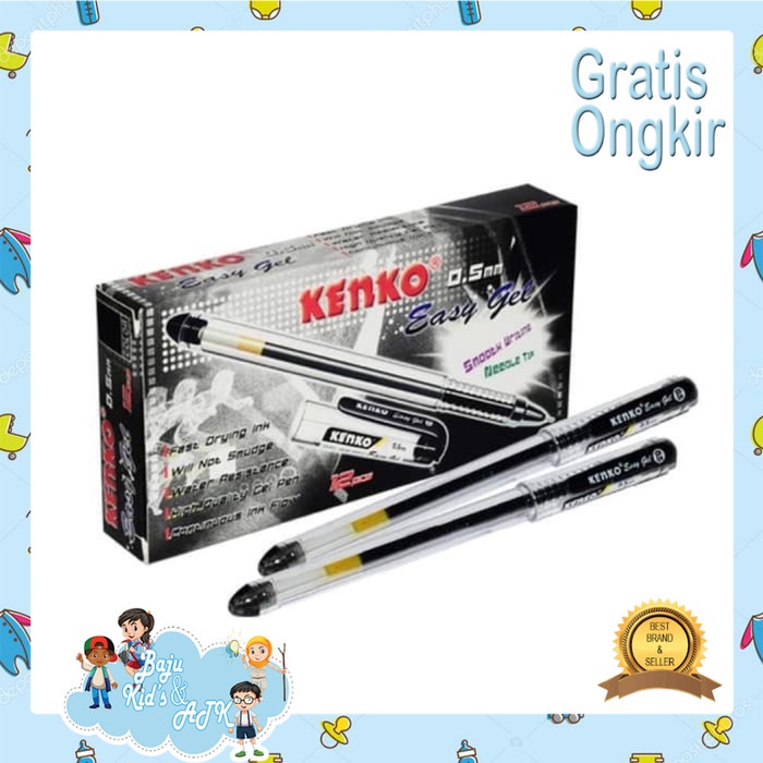

Terlaris Pulpen Gel Kenko Easy Gel 0.5 mm (12pcs) - Merah