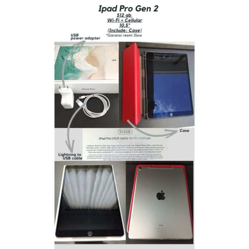 Apple IPad Pro Gen 2 2017 10.5 inch Ex Garansi Resmi iBox