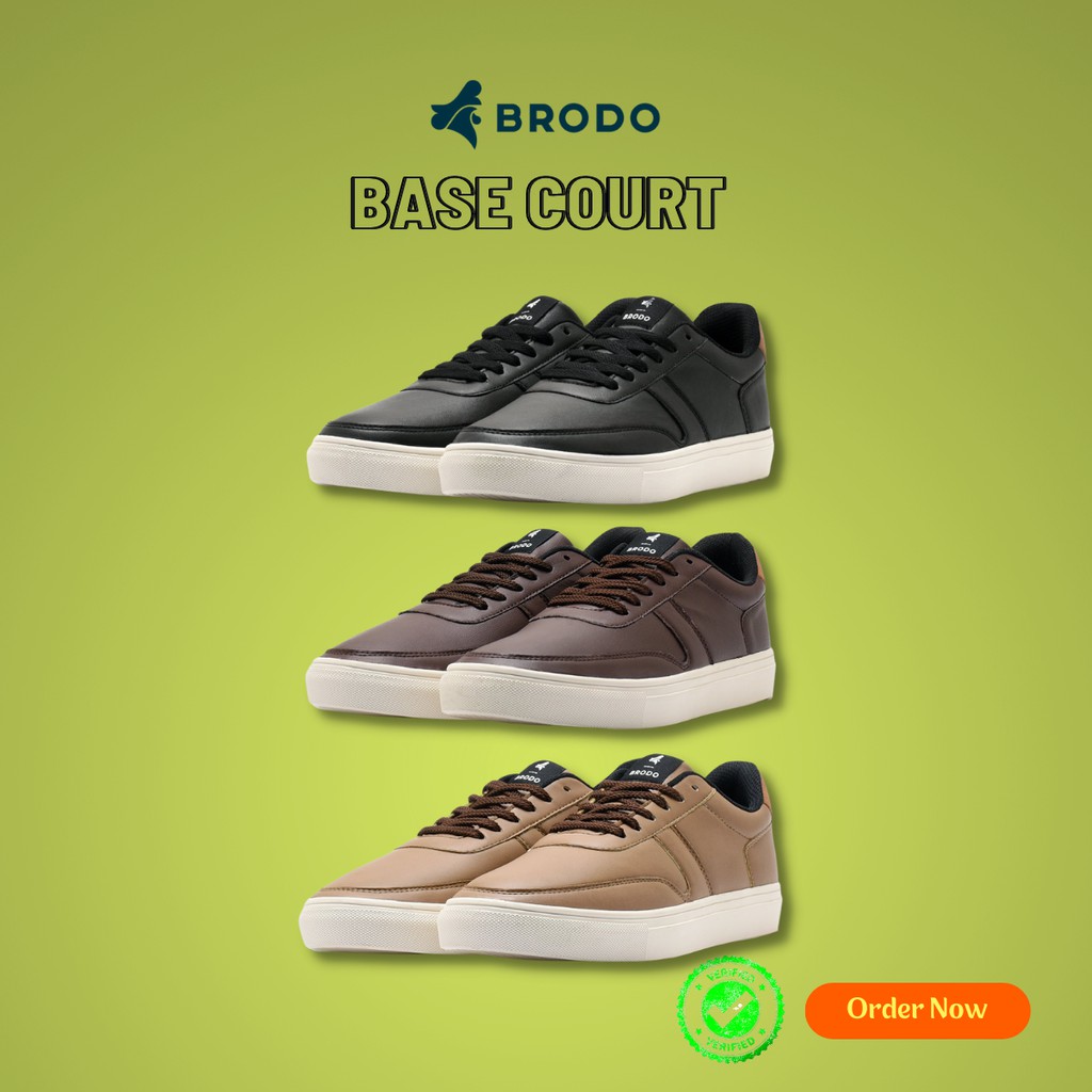 Sepatu Brodo Base Court [Mocha/Black White/Dark Choco]-1