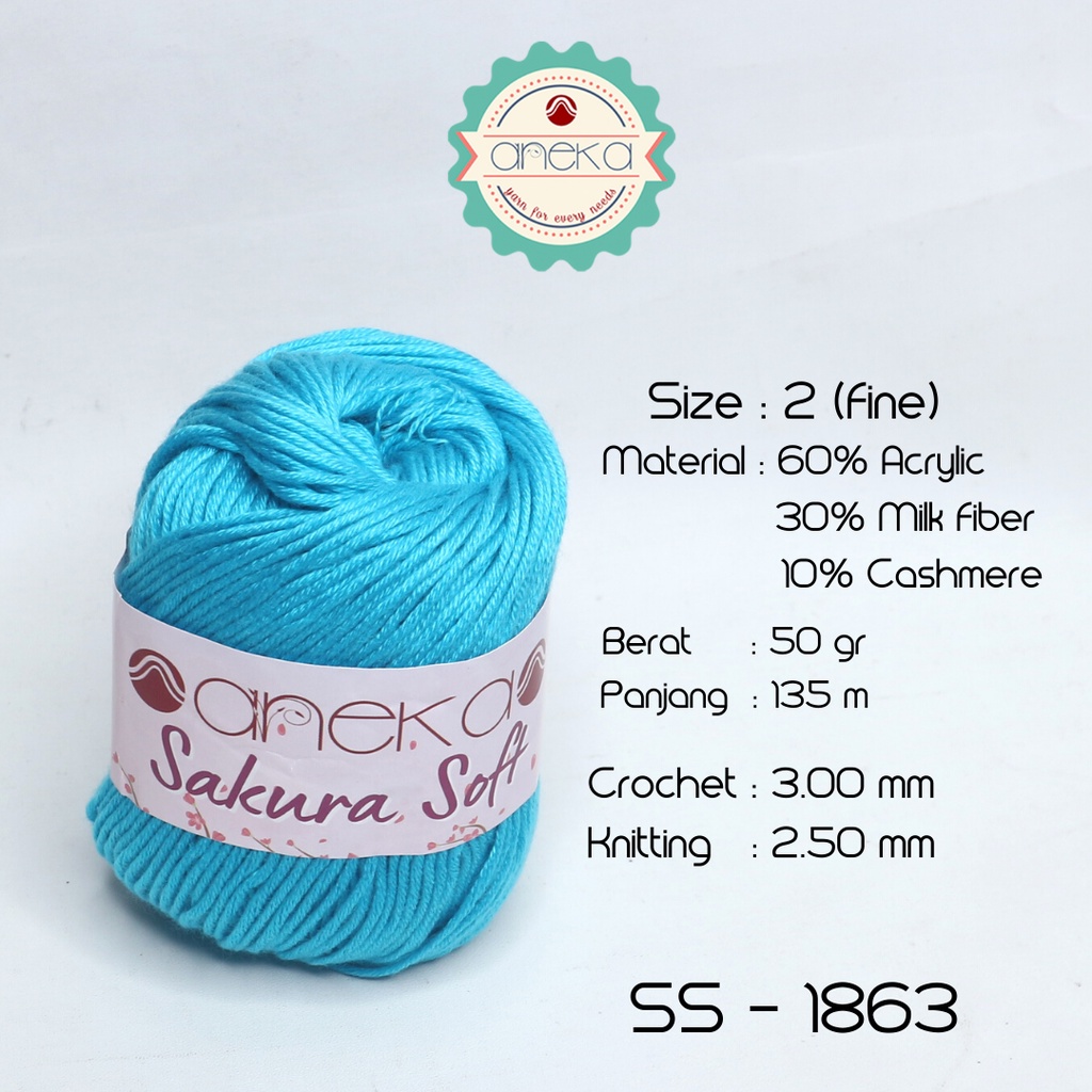 Benang Rajut Sakura Soft / Silk Cotton Milk Cotton Yarn - 1863