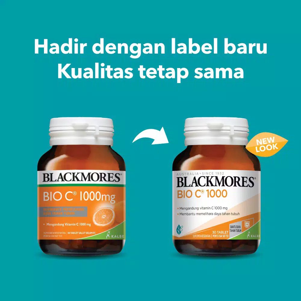 Blackmores Bio C 1000mg vitamin C Cold Relief BPOM Kalbe - 30Tablet immune booster alami