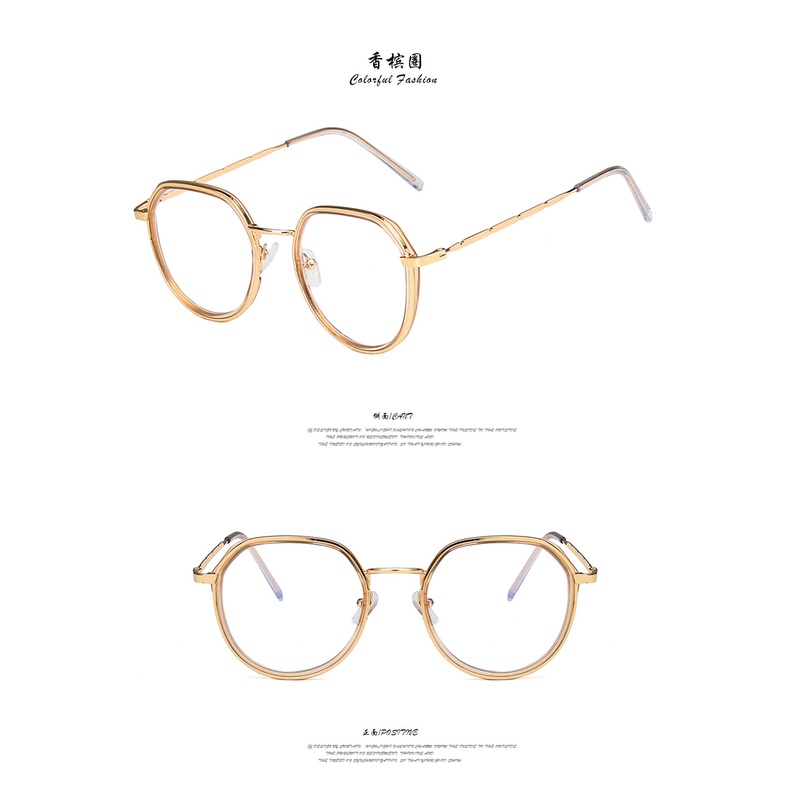 (YUZHU) COD Frame Kacamata Anti Radiasi Wanita Korean Fashion Kacamata Bulat Eyeglasses