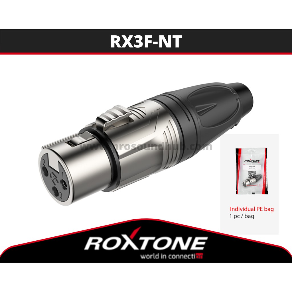 Roxtone RX3F-NT RX3F NT RX3FNT Konektor XLR Female Jack Kanon Cannon