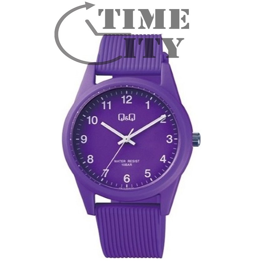 QQ QNQ Q&amp;Q ORIGINAL Jam Tangan Analog Wanita QQ ORI Straps Rubber Putih Anti Air VS12 SERIES