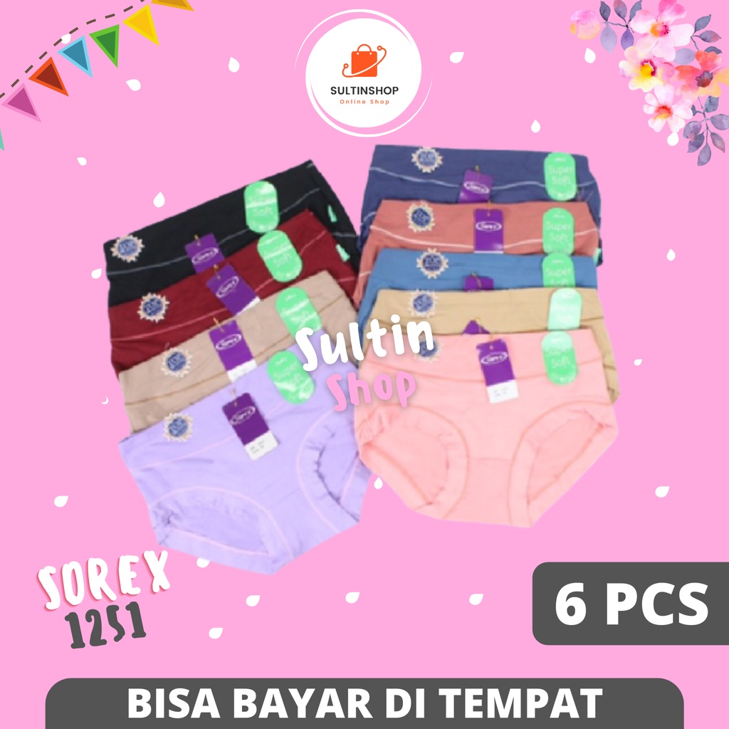 Celana Dalam Wanita Merk Sorek / Sorex Cd Basic Bahan Super Soft CD 1251 Ukuran M L XL XXL / Celana 