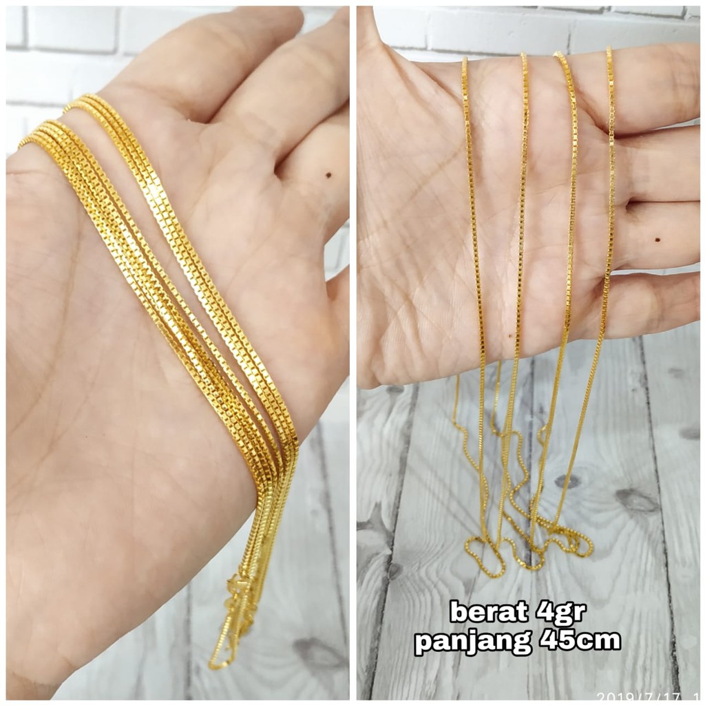 KALUNG RANTAI ITALY GOLD PERAK ASLI S925 CC586