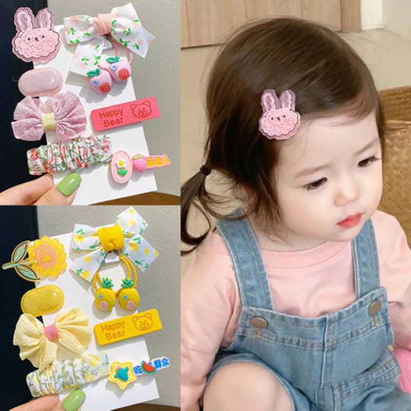 (Hello Girl) F143 Set Jepit Rambut Anak 8 In 1 Set Motif Cantik Dan Lucu