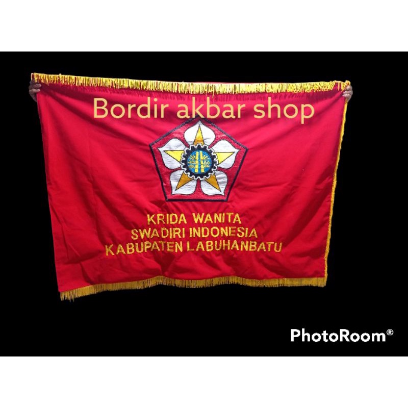 bendera petaka krida wanita/bendera custom/bendera request/bendera bordir
