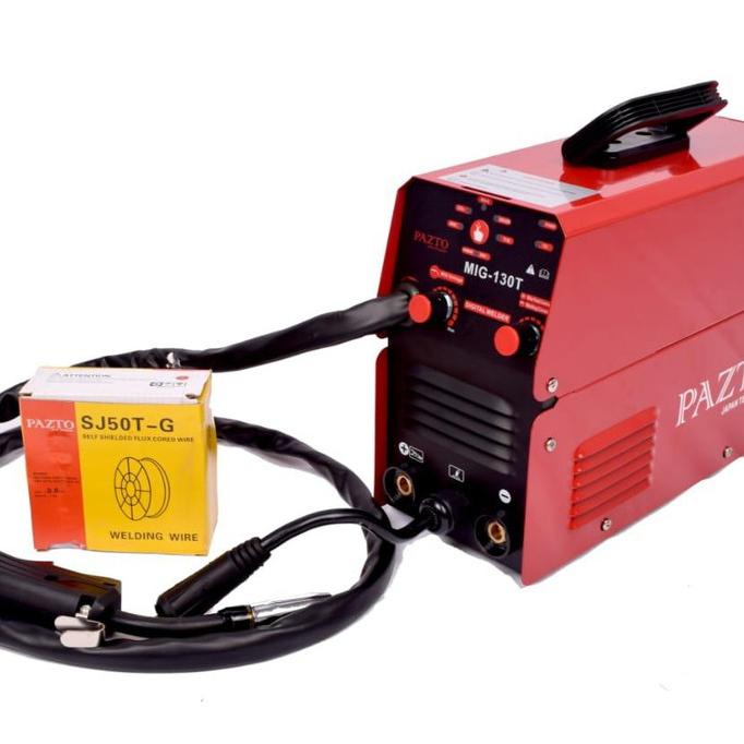 Pazto Mesin Las Mig 130 A Co2 Tanpa Gas Welding Migi Gasless Japan