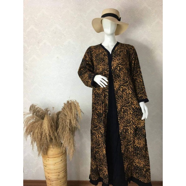 LONGDRESS ABAYA SAFIRA CERIA BATIK/ DASTER PANJANG