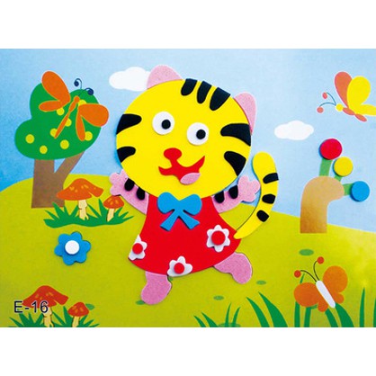 

EK038 Paket Prakarya Anak DIY Tempel Stiker Sponge Spons Eva Gambar 3D