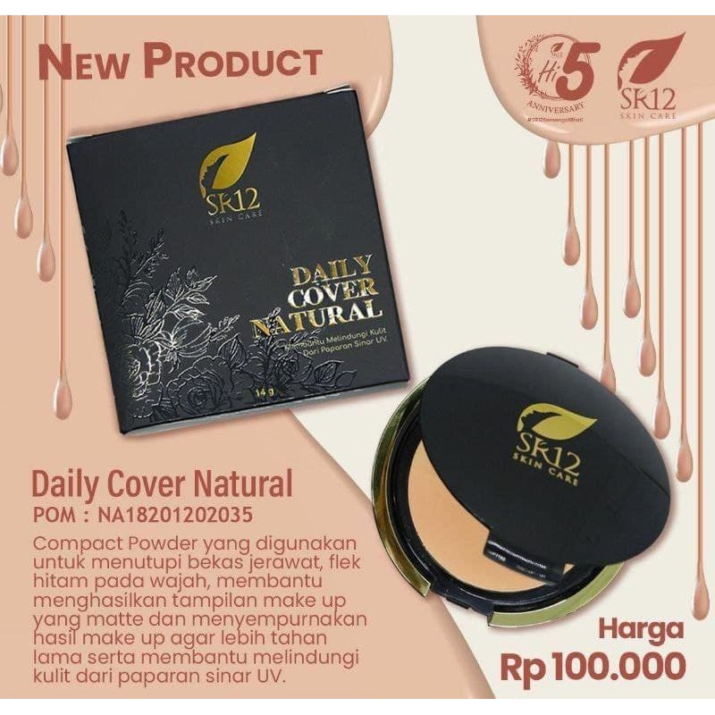 Bedak SR12 - Bedak Padat SR12 - Bedak SR 12 - Daily Cover Natural