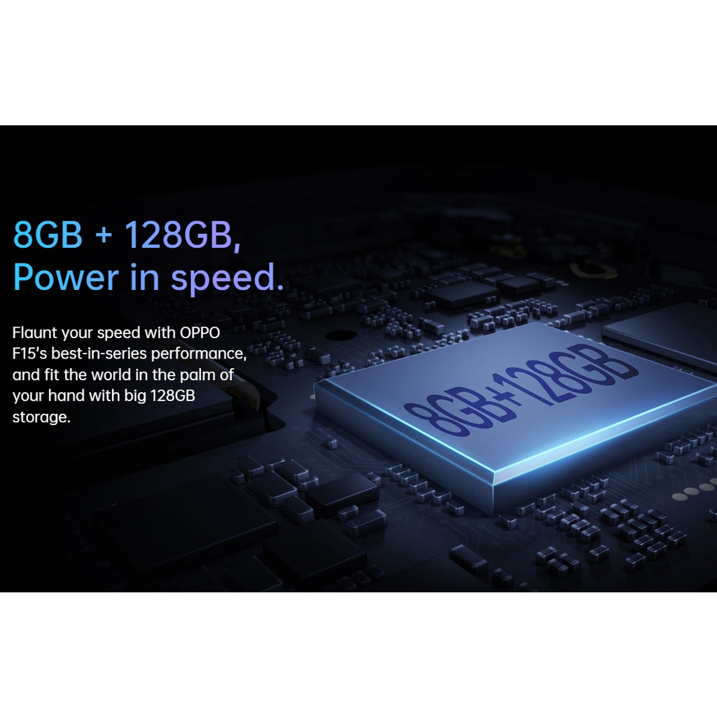 HP OPPO F15 Ram 8/256GB Smartphone 4G LET 6.4 inches Layar Tetesan Air 16MP+48MP Kamera Handphone