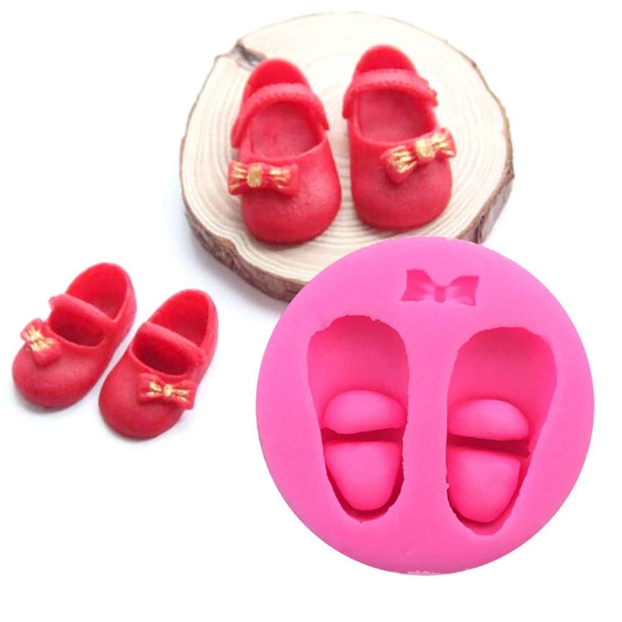 3D Silicon Mold Fondant Cake Decoration - Baby Shoes