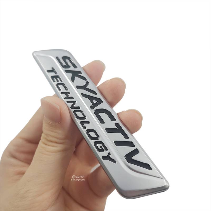 1 x ABS SKYACTIV TECHNOLOGY Logo Car Auto Decorative Emblem Badge Sticker Decal Replacement for MAZDA