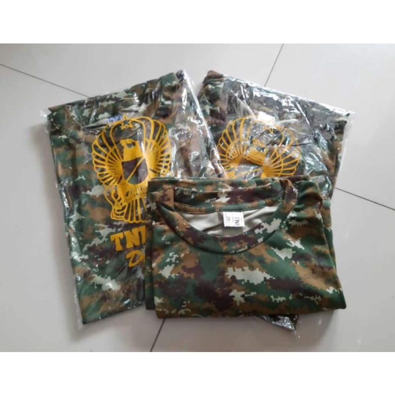 Kaos Lengan Pendek Jersey Dryfit Loreng / Kaos Jersey Pendek / Loreng TNI AU (Swabuana) /  Loreng Kopassus / Loreng Kostrad