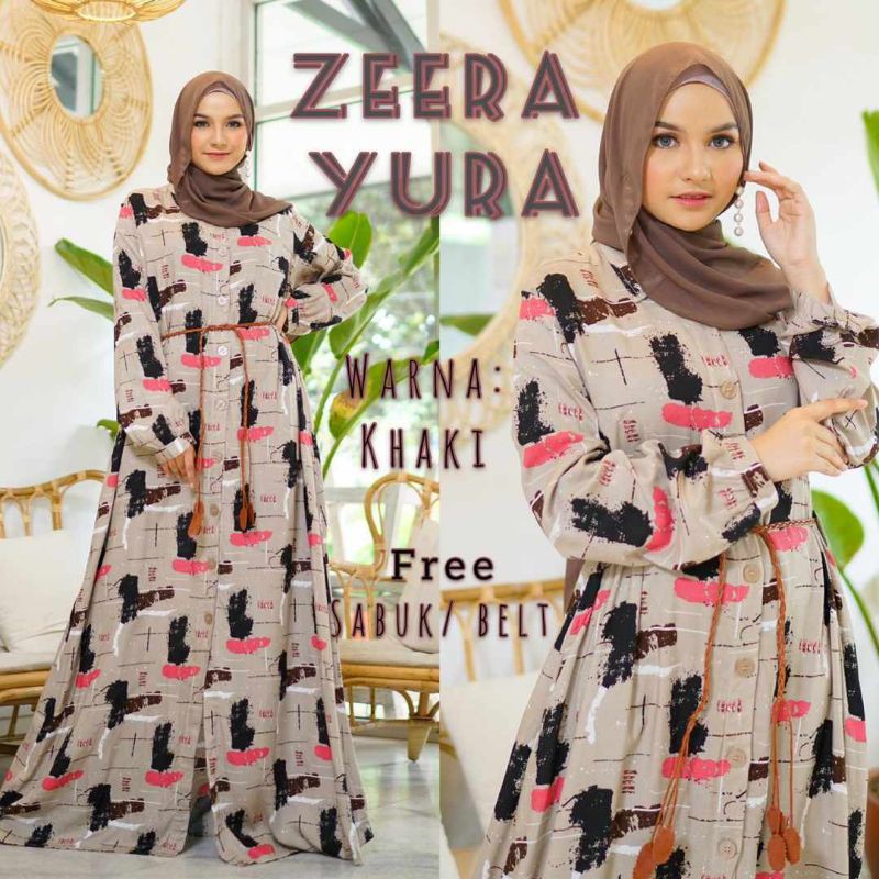 Daster arab ZEERA YURA Dress Rayon Kancing Outher