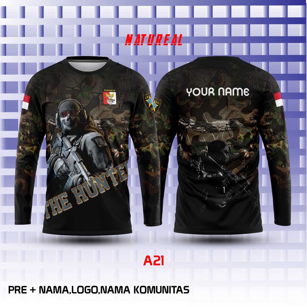 Baju pria komando full printing