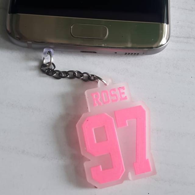 BP pluggy strap hp member &amp; logo blackpink gantungan handphone