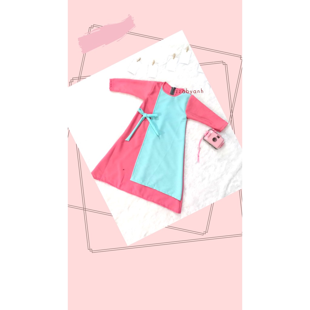 gamis anak pink