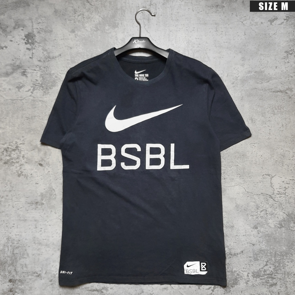 Kaos Nike BSBL Mid Black Second Branded Original