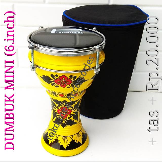 Dumbuk pinggang marawis mini atau Gendang Anak 6.inc N.7