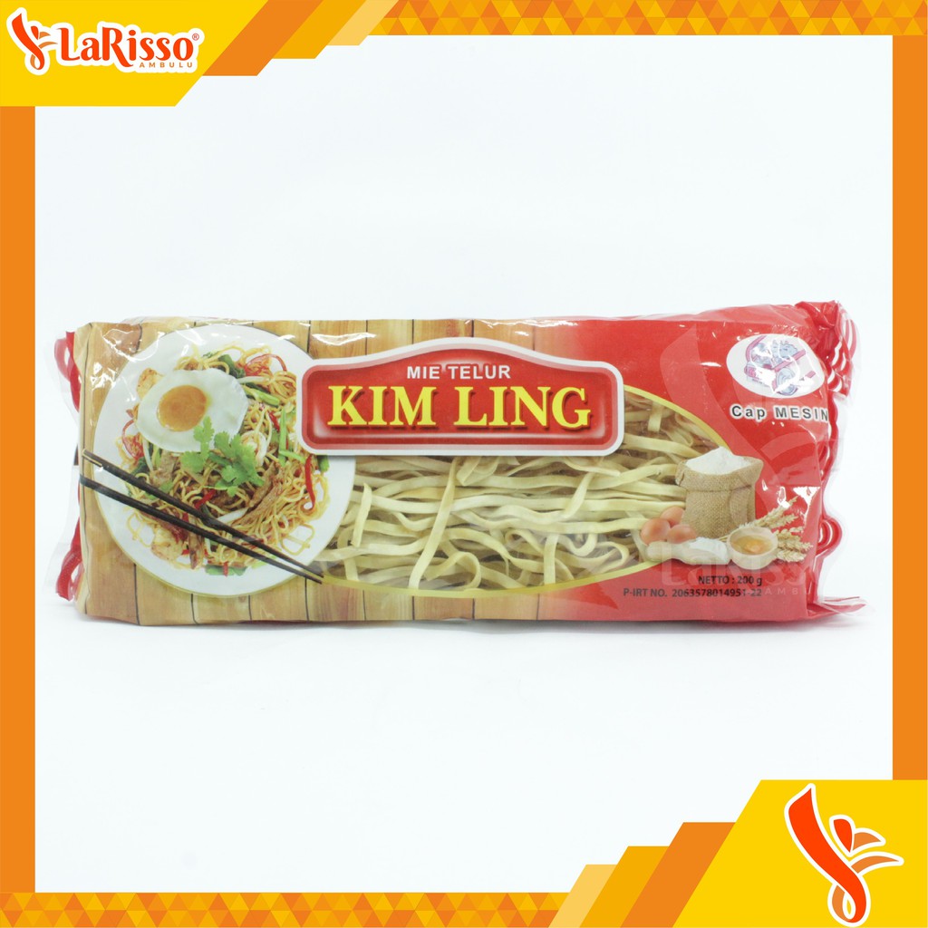 

MIE TELUR KIM LING CAP MESIN MIE LEBAR 200GR