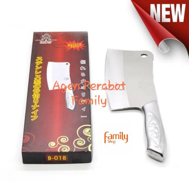 Golok Daging Full Stainless / Golok Stenlis