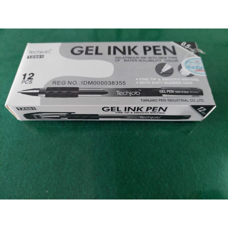 

[BOX ISI 12] PULPEN TECHJOB TZ501 GEL INK PEN HITAM 0.5MM BERKUALUTAS / PULPEN CAIR TECHJOB / PULPEN GEL / PULPEN CAIR MURAH / PULPEN GEL MURAH / BALLPOINT / PULPEN MURAH BERKUALITAS