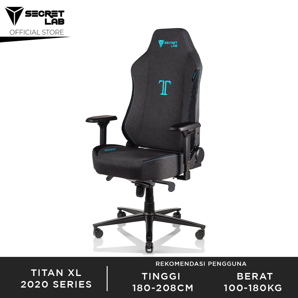 Secretlab Titan Xl 2020 Series Softweave Fabric Gaming Chair Charcoal Blue Shopee Indonesia