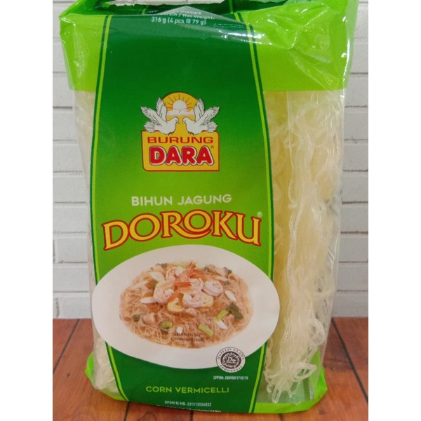 

Bihun Jagung Doroku Burung Dara 316 gr / Bihun Doroku Jagung 4 keping