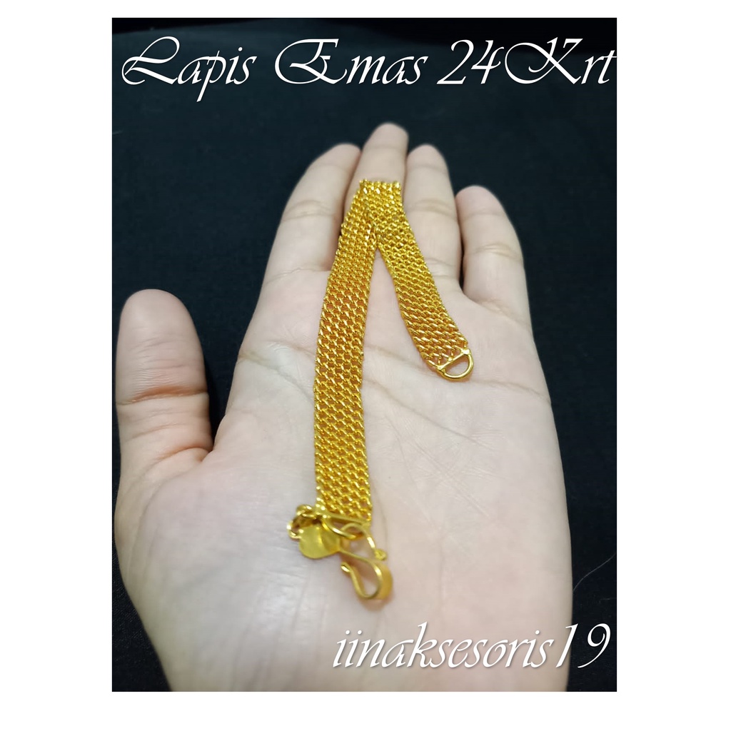 Gelang Wanita Gelang Emas Gelang Tangan Wanita Aksesoris Wanita Lapis Emas 24krt GELANG Emas