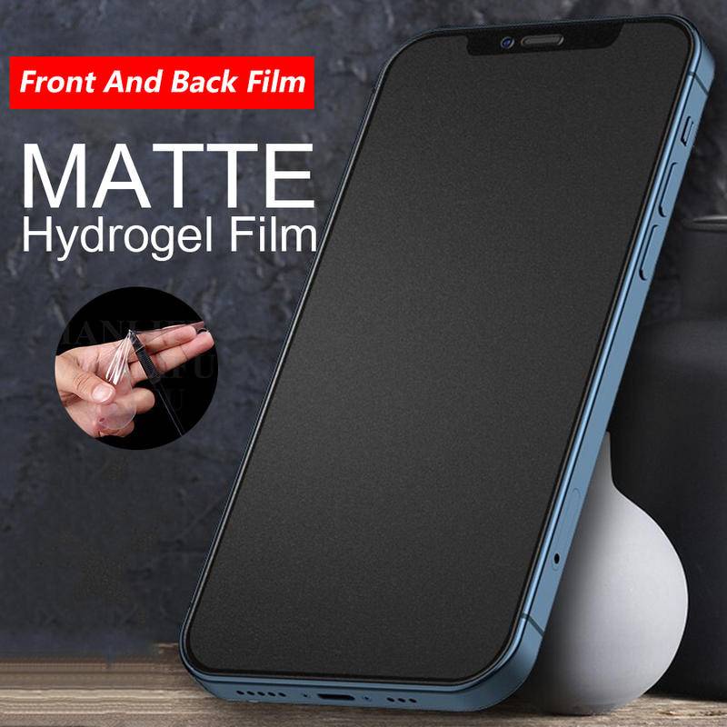 Film Pelindung Layar Full Cover Depan + Belakang Bahan TPU Untuk iPhone 13 12 11 Pro MAX Mini X XS MAX XR SE 2022 2020 6 6s 7 8 Plus