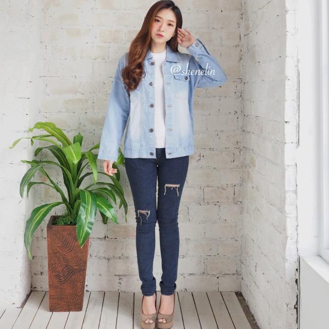 TERKINI! jaket jeans bershka wanita oversize high quality