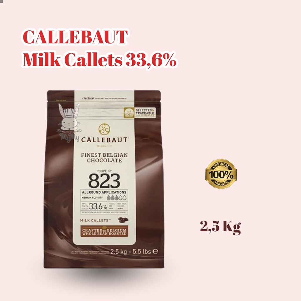 

Callebaut Milk Chocolate Couverture 823 NV 33,6% Cokelat 823NV 2,5 Kg