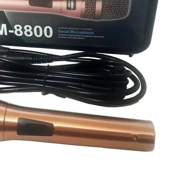 ❋ mic kabel YAMAHA YM-8800 Microphone terbaru & warna gold ❂