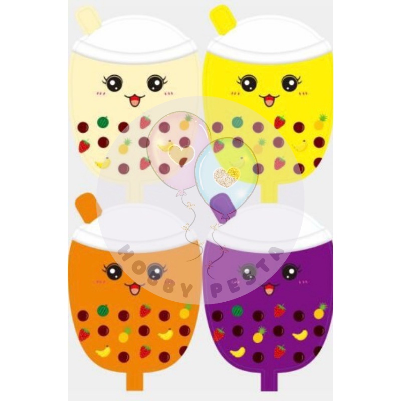 BALON BOBA / BALON BUBBLE TEA / BALON GAS BOBA