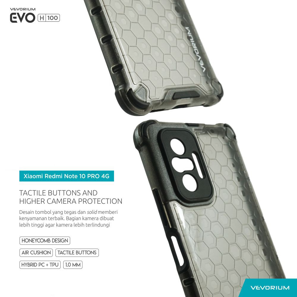 VEVORIUM EVO H100 Xiaomi Redmi Note 10 PRO 4G Hybrid Soft Hard Case