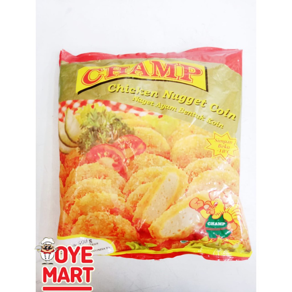 CHAMP CHICKEN NUGGET COIN 500GR NAGET AYAM BENTUK COIN