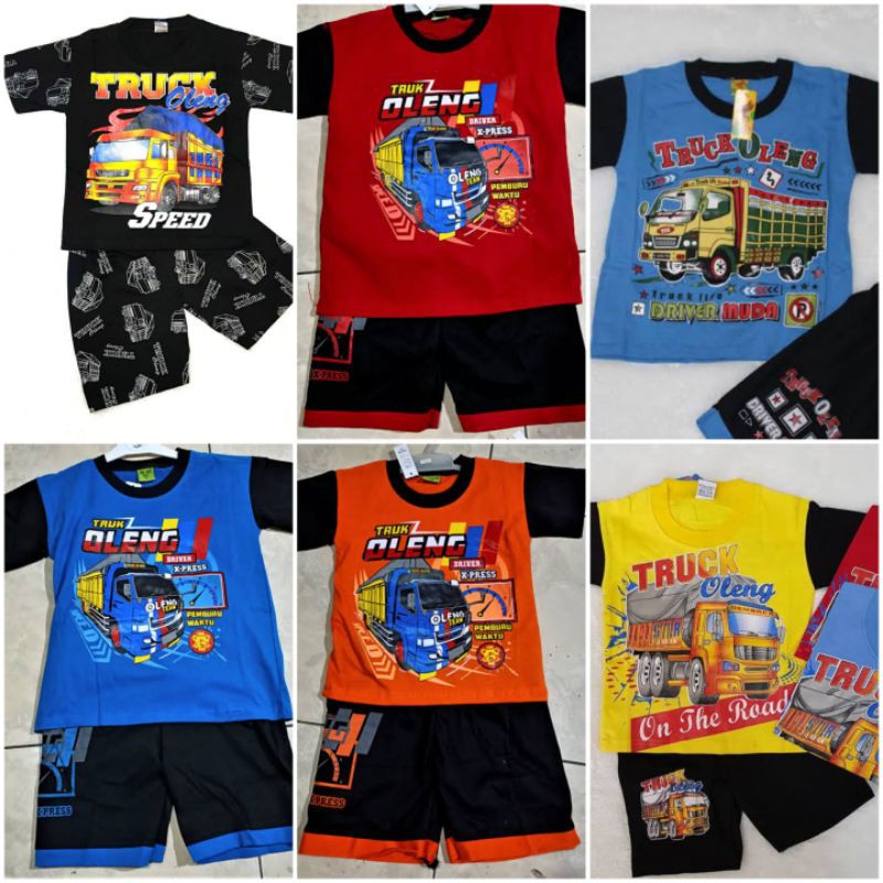 SETELAN ANAK KIDS TRUCK DRIVER OLENG BEST SELLER