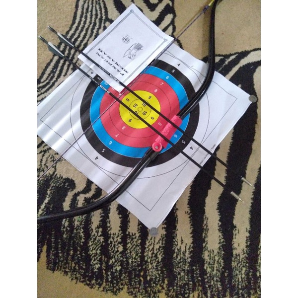 Busur Panah Dewasa Horsebow Panahan Set Lengkap 2 Arrow Fiber Premium Quality