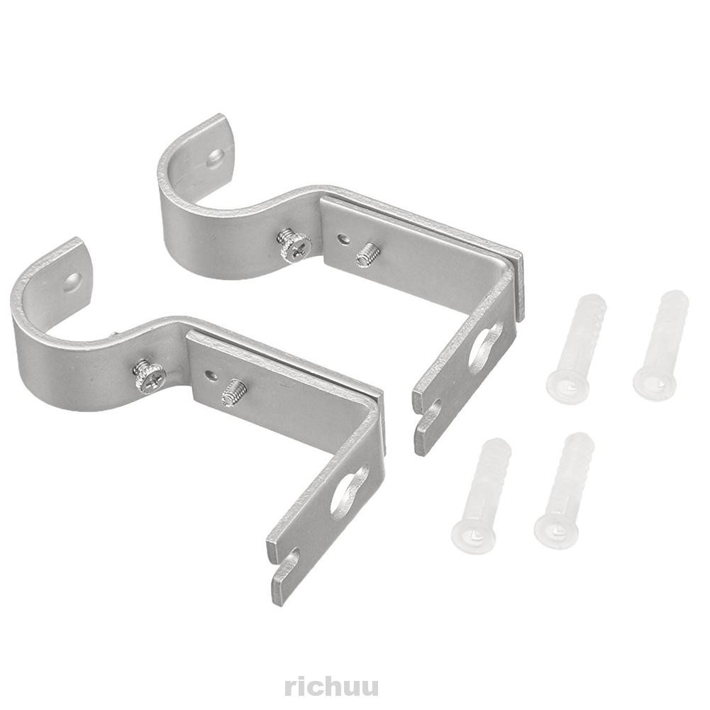 2pcs Easy Install Metal Structure Curtain Rod Bracket Shopee Indonesia